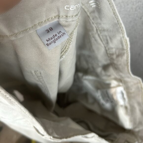 Carhartt Carpenter Jorts 38 Beige Tan Baggy Work Shorts - Picture 3 of 7